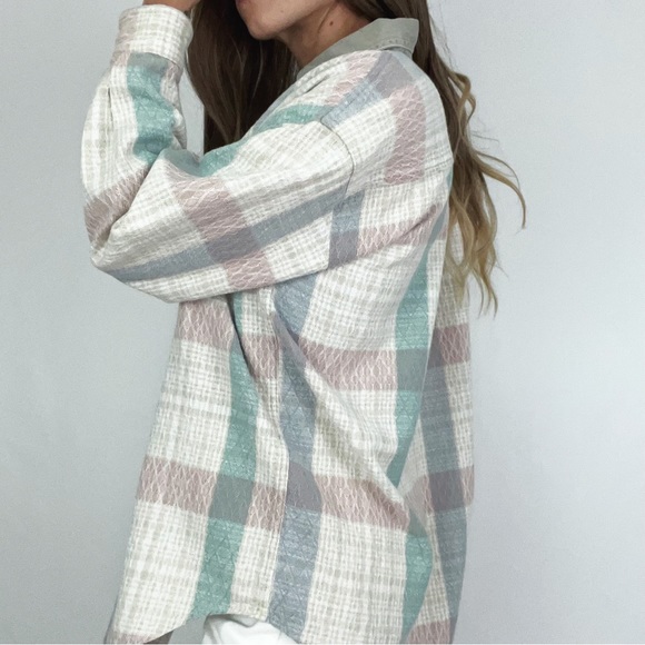 Vintage Plaid Button-Front Top | Size M - Picture 5 of 12